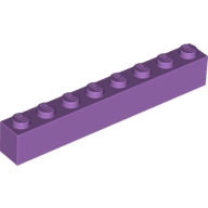 Lego kostka (kostička) 1x8, levandulová střední (6109970)